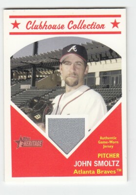 John Smolts 2008 Topps MLB game Warn Card #JS Braves