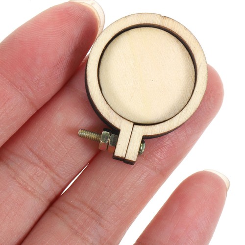 10 PCS Mini Ricamo Elasticizzato Viaggiare Telaio Da Rotondo Filo Bianco - Foto 2 di 12