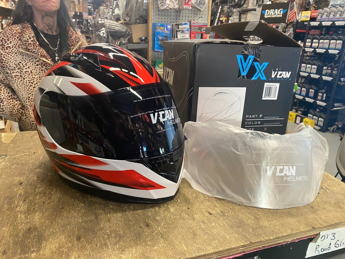 VCAN VX Motorcycle Full Face Motorcycle Street Bike Helmet w