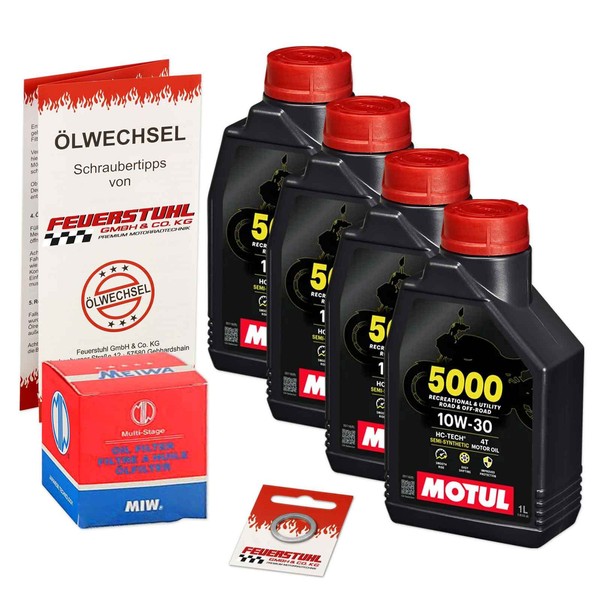 Honda CB 600 Hornet /S (PC36) 02-06, Motul 10W30 ÖL + Miw ÖLfilter, MotoröL Set-image