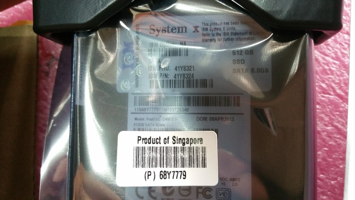 IBM Lenovo 41Y8321 System X Real SSD 512GB 6GB/s 2.5 IBM Lenovo 41Y8321 System X Real SSD 512GB 6GB/s 2.5