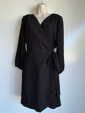 J.CREW 365 Crepe Wrap Dress Size 6  Black