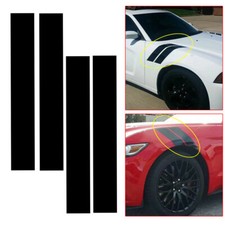 4pcs Black Rally Racing Car Side Hood Fender Stripes Decal Sticker Waterproof 4pcs Black Rally Racing Car Side Hood Fender Stripes Decal Sticker Waterproof