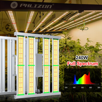 PHLIZON PRO-2000W LED Grow Lights Full Spectrum for 70x70cm 1-3Plants Grow Zelt