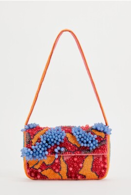 ZARA BEADED SHOULDER BAG COLOURFUL BEADS SHOULDER STRAP NEW ZARA BEADED SHOULDER BAG COLOURFUL BEADS SHOULDER STRAP NEW