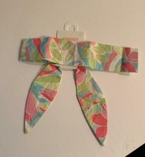 Gymboree Palm Springs '08 Cotton Floral Pastel Headband with Ties NWT