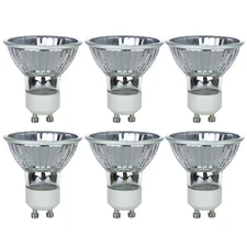 6Pack MR16 LED Light Bulb, GU10 Mini Prismatic Reflector, 35W, 3200K, 240LM