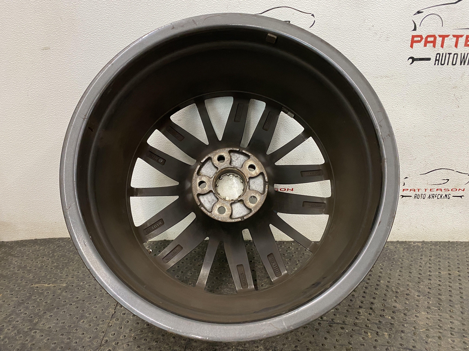 14-15 MASERATI GHIBLI 15 SPOKE ALLOY WHEEL MACHINED CHARCOAL 19X8.5 ID 670016855