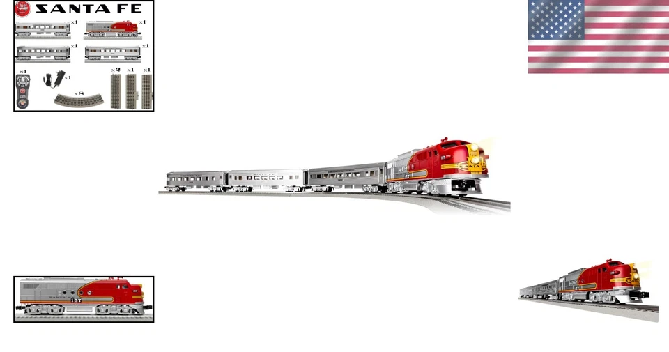 Santa Fe Super Chief O Gauge Bluetooth Electric Train Set – Remote Controlled... - Image 2 of 4