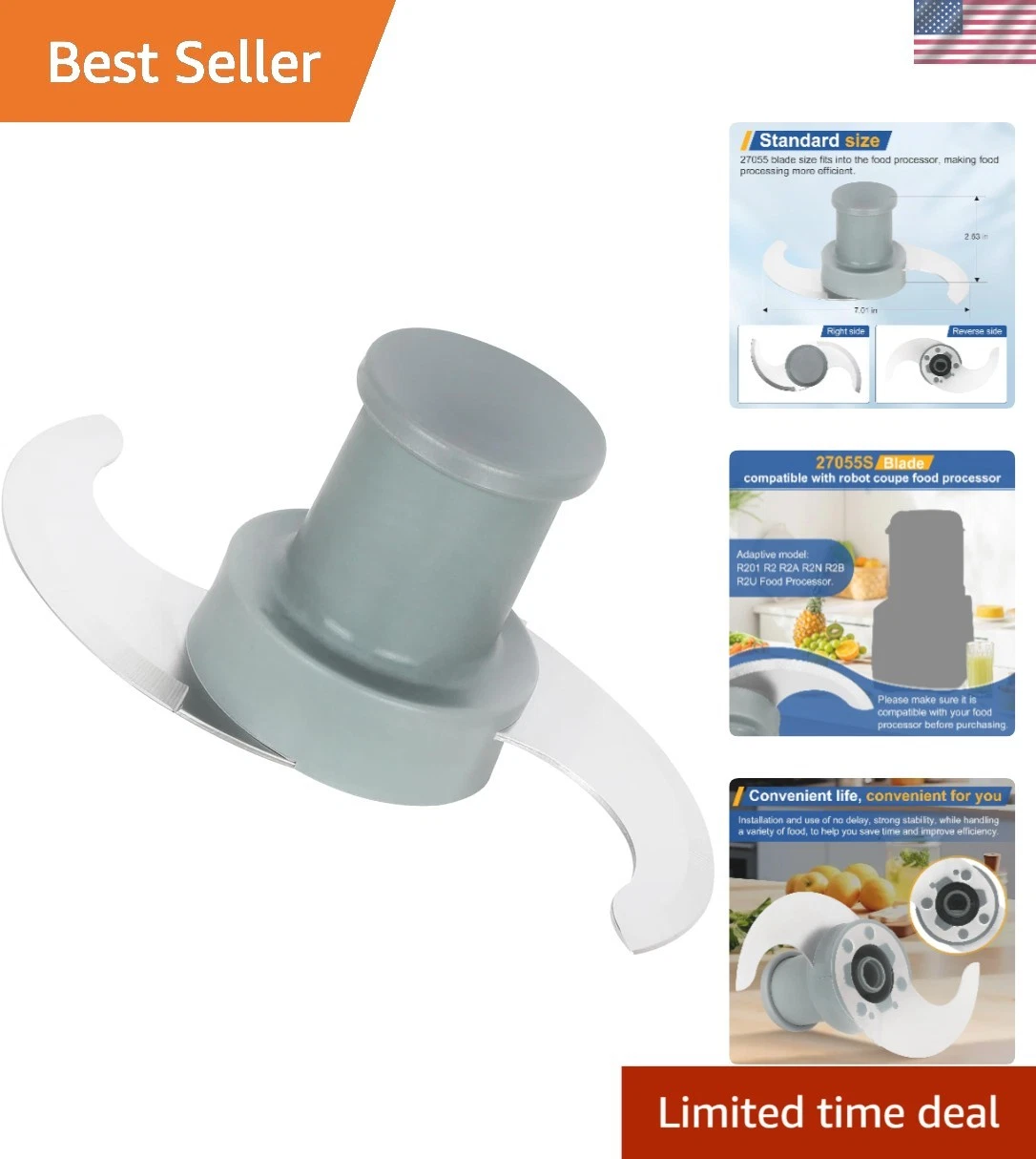 Food Processor Blade Compatible with Robot Coupe R201 R2 R2A R2N R2B R2U Stai...
Opens in a new wind