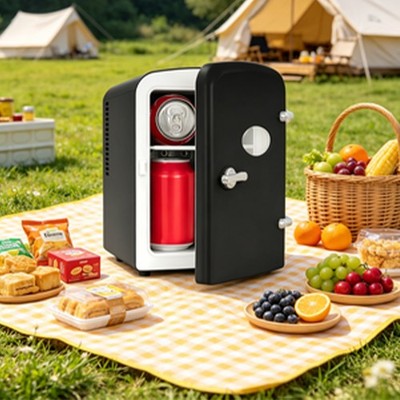 Vielseitige Kühlbox Minikühlschrank 4L, für Auto Camping und kleine Wohnräume