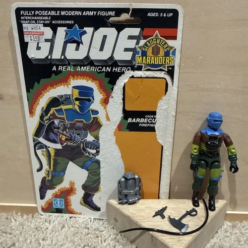 1989 GI Joe Slaughters Marauders BARBECUE Cardback New O Ring