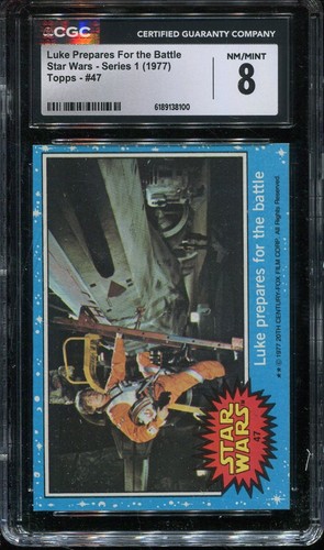 1977 Topps Star Wars #47 Luke prepares for the battle — CGC 8