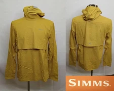 Simms Latitude Hoody Men's Medium Baltic Amber Yellow UPF 50+ Fishing NWT #J4780