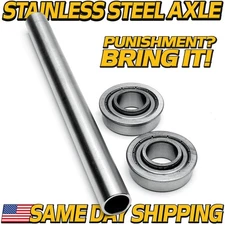 (1 Kit) Front Axle & Shielded Wheel Bearings for BadBoy ZT ZT-Elite 2007-2023