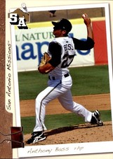 2011 San Antonio Missions Grandstand #3 Anthony Bass Dearborn Michigan MI Card