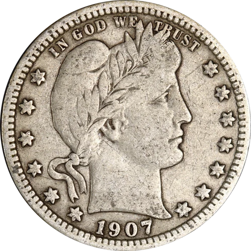 1907-P Barber Quarter