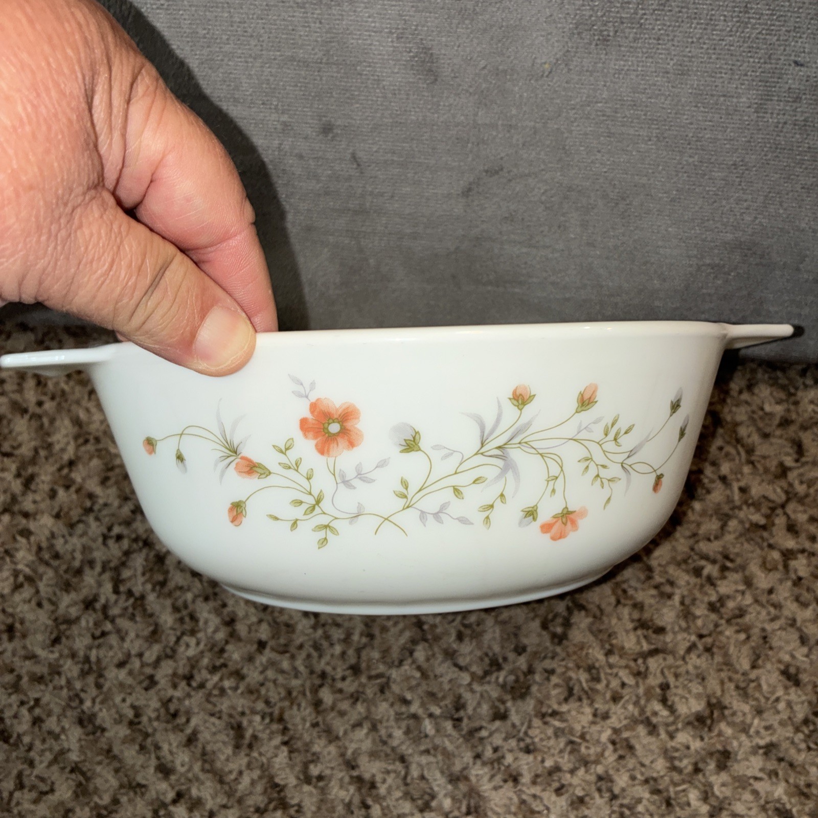 Vintage Pyrex England Emily Spring Garden Casserole Dish No Lid 1.5 Quart