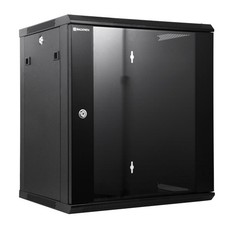 RackPath 12U Wall Mount Network Rack Cabinet   Quiet Cooling Fan, Locking