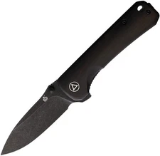 QSP Knife Hawk Linerlock Ebony Black QS131-P2 3.25" 14C28N Wood Folding Knife