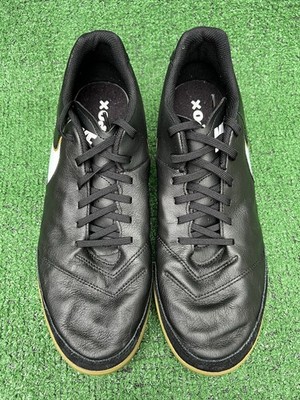Nike Tiempo X Genio II BLACK Indoor Soccer Shoes 819215-010 Men's