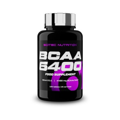 (96,88 EUR/kg) Scitec Nutrition BCAA 6400 - 125 Tabletten Aminosäuren Vegan