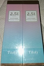 2 Pack Titoty 2.5 Niacinamide Intensive Whitening Toothpaste Tubes. New