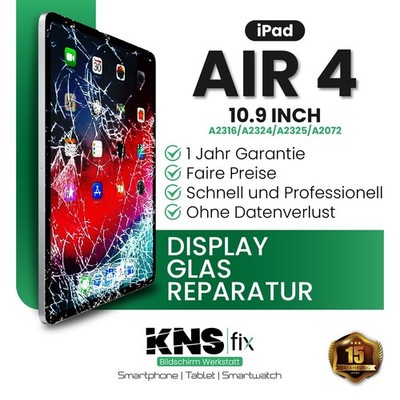 iPad Air 4 10.9'' Display Frontglas Reparatur Glas Tausch  24 Stunden!