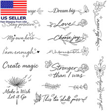 4 Sheets Flowers Temporary Tattoos for Women Adult, Body Art Stickers, Stylish M