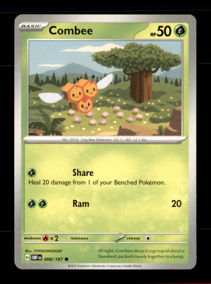 Combee Common SV03: Obsidian Flames 008/197 NM