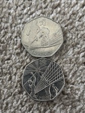London Olympic 2012 50p Coins Volleyball & Triathlon Coin
