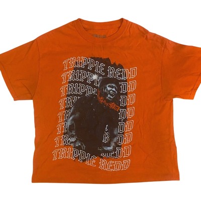 Trippie Redd Shirt Men s Size M Orange Short Sleeve Crew Neck Cotton Rap Music