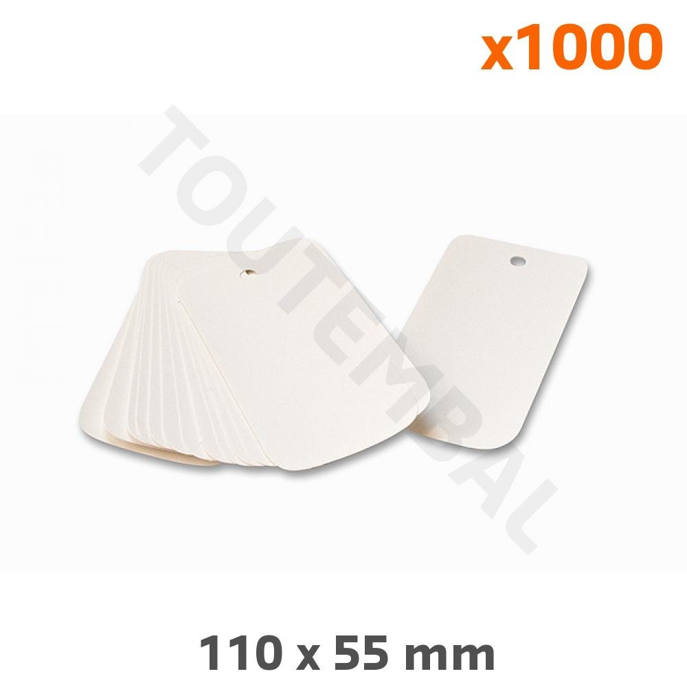 Étiquette PVC indéchirable 110 x 55 mm blanche pour remplacer le papier fragile