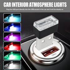 6x Usb Mini Led Light Car Interior Accessories Neon Atmosphere Ambient Lamp Bulb