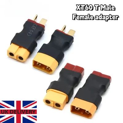 XT60 Deans T Stecker Buchse Adapter Stecker Block RC Auto Flugzeug Drohne Lipo UK