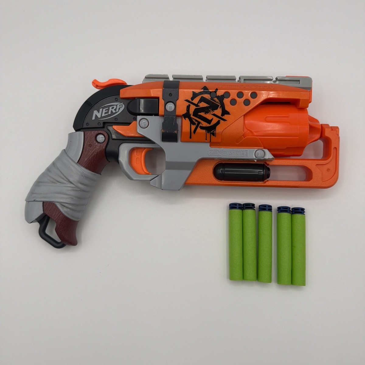 Nerf Zombie Strike Hammershot Blaster Complete Fully Tested