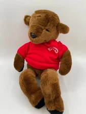 Celestial Seasonings Sleepytime Bear Removable Red Shirt 1989 Plush Brown 16"