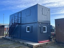 2 X 32ft x 10ft Portable Cabins, Portable Offices FREE New steel Staircase