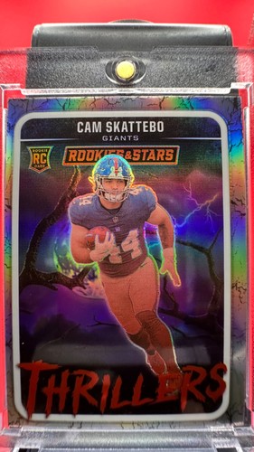 2025 Panini Rookies And Stars Cam Skattebo #26 Silver Prizm Thrillers RC Giants