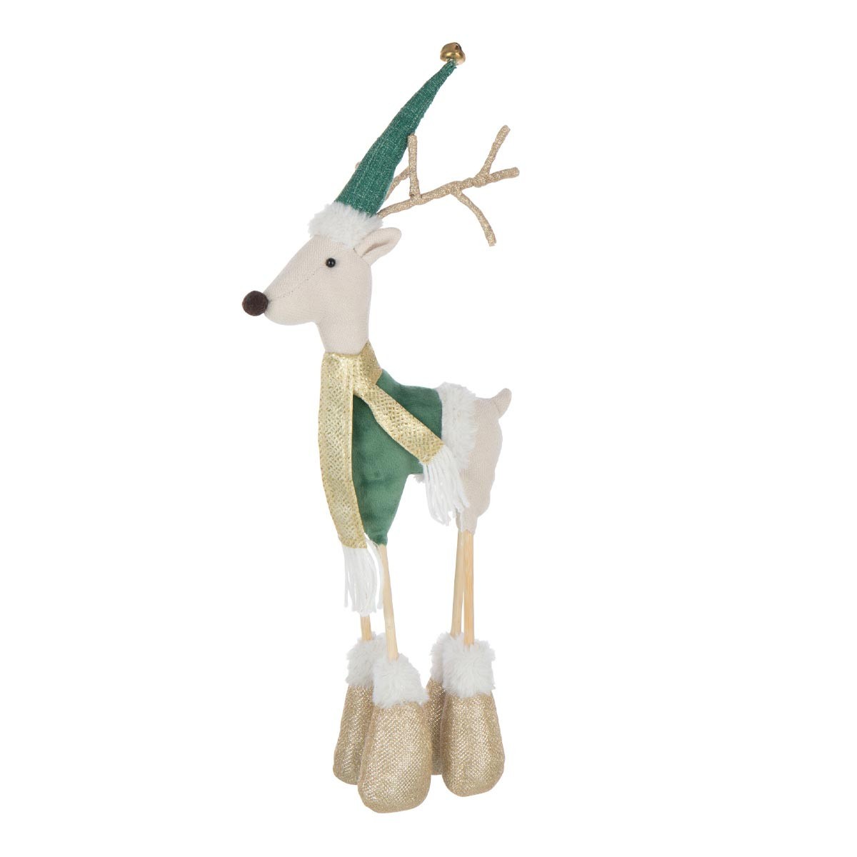 Grande statue renne multicolore 61cm en édition limitée pour collectionneur