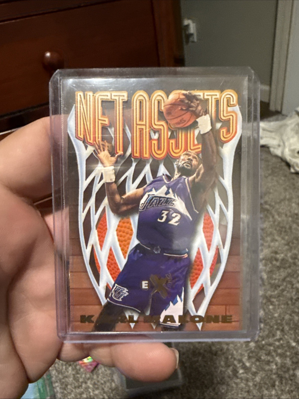 Karl Malone 1996-97 Skybox E-X2000 Net Assets #11 HOF Utah Jazz