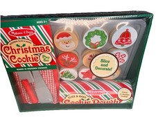 Melissa  Doug Slice and Bake Wooden Christmas Cookie Play Food Set