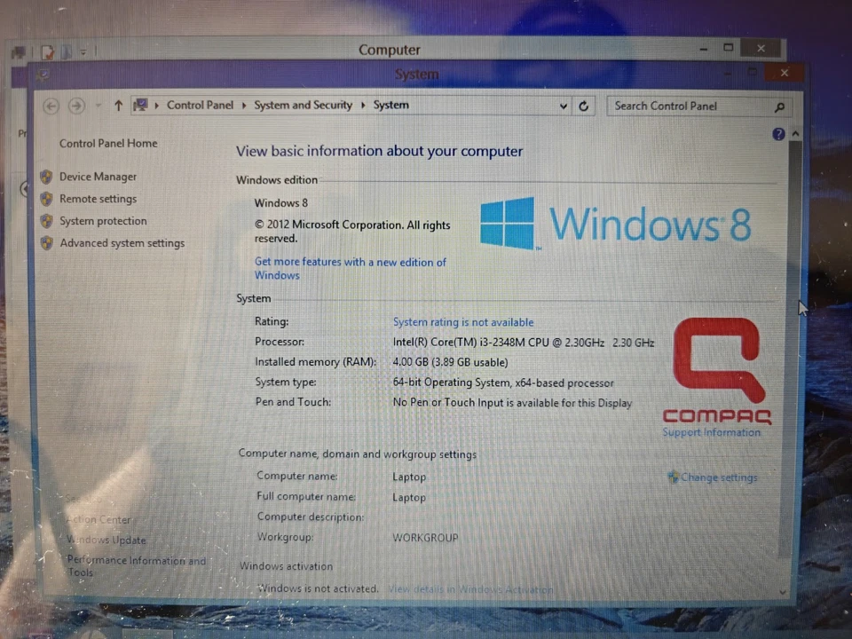 compaq cq58 laptop - Image 2 of 3