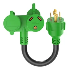 RVGUARD 4Prong 30 Amp to 30 Amp RV Splitter Adapter Cord, NEMA L14-30P to Two...