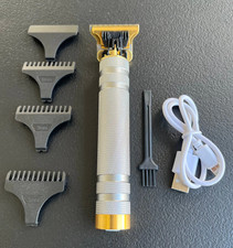 Vintage T9 Cordless Beard Hair Trimmer for Men Gold/Silver Clipper