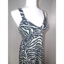 Nomadic Traders Dress Womens Medium Zebra Print Flowy Asymmetrical Lightweight