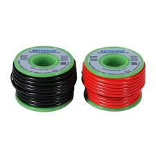 BNTECHGO 18 Gauge PVC 1007 Solid Electric Wire Red and Black Each 20 ft 18 AW...