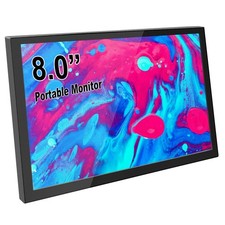 8" Portable Monitor, 1280x800 Mini Non-Touch Capacitive Monitor with HD Port ...