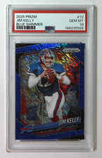 2025 Panini Prizm Jim Kelly BLUE SHIMMER /35 BUFFALO BILLS PSA 10 POP 1