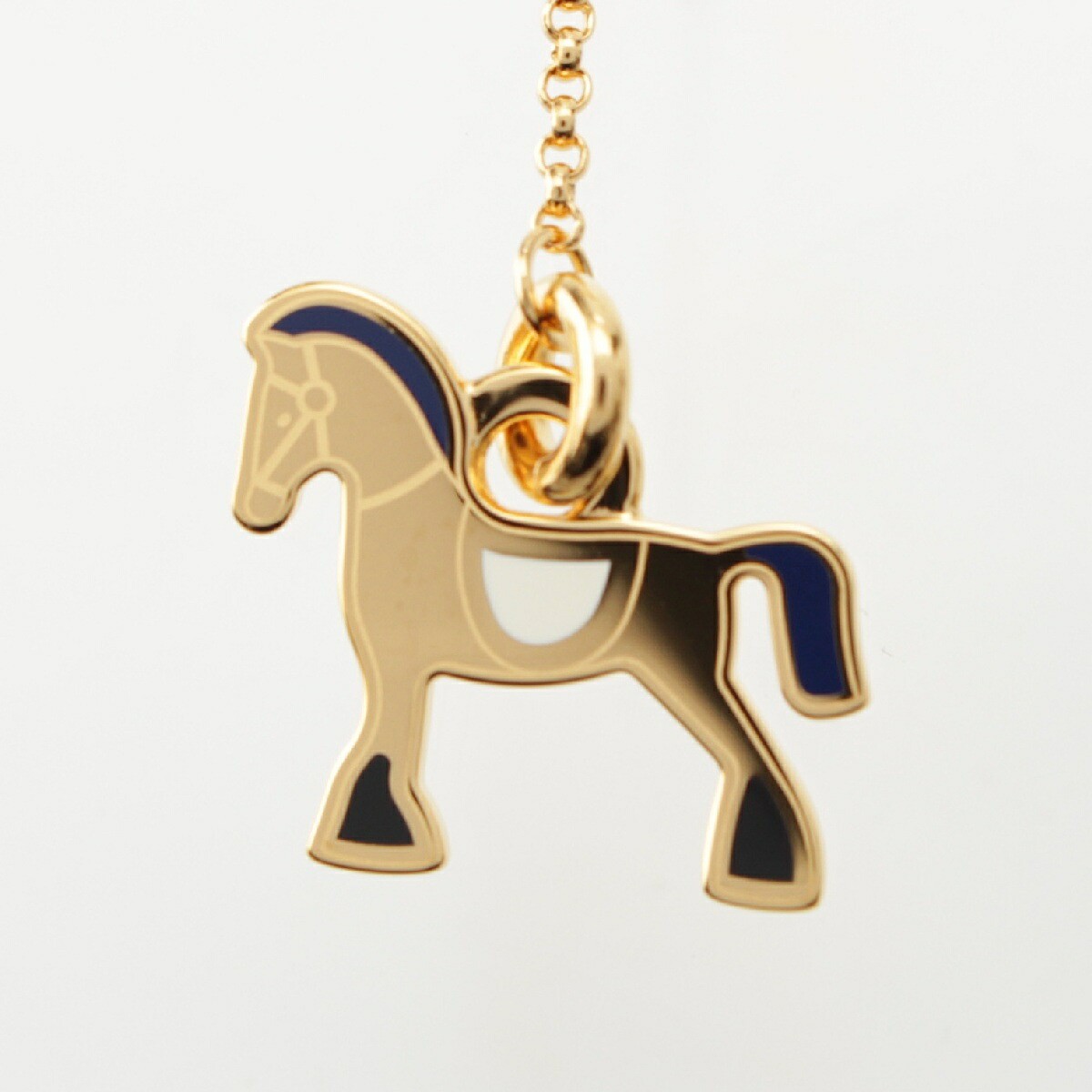 HERMES【Collana Cheval】メタルネックレス パレード ゴールド HERMES Metal Enamel Cheval Grand Parade Necklace Gold